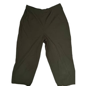 Talbots Black Crop Capri Pant Side Zip Sz 12P EUC